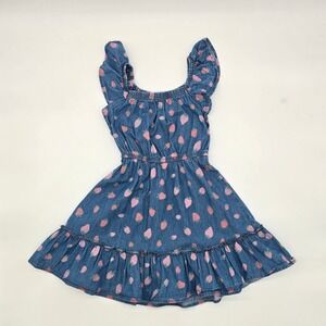 Sweet Story Girls Strawberry Denim Dress Size 5T